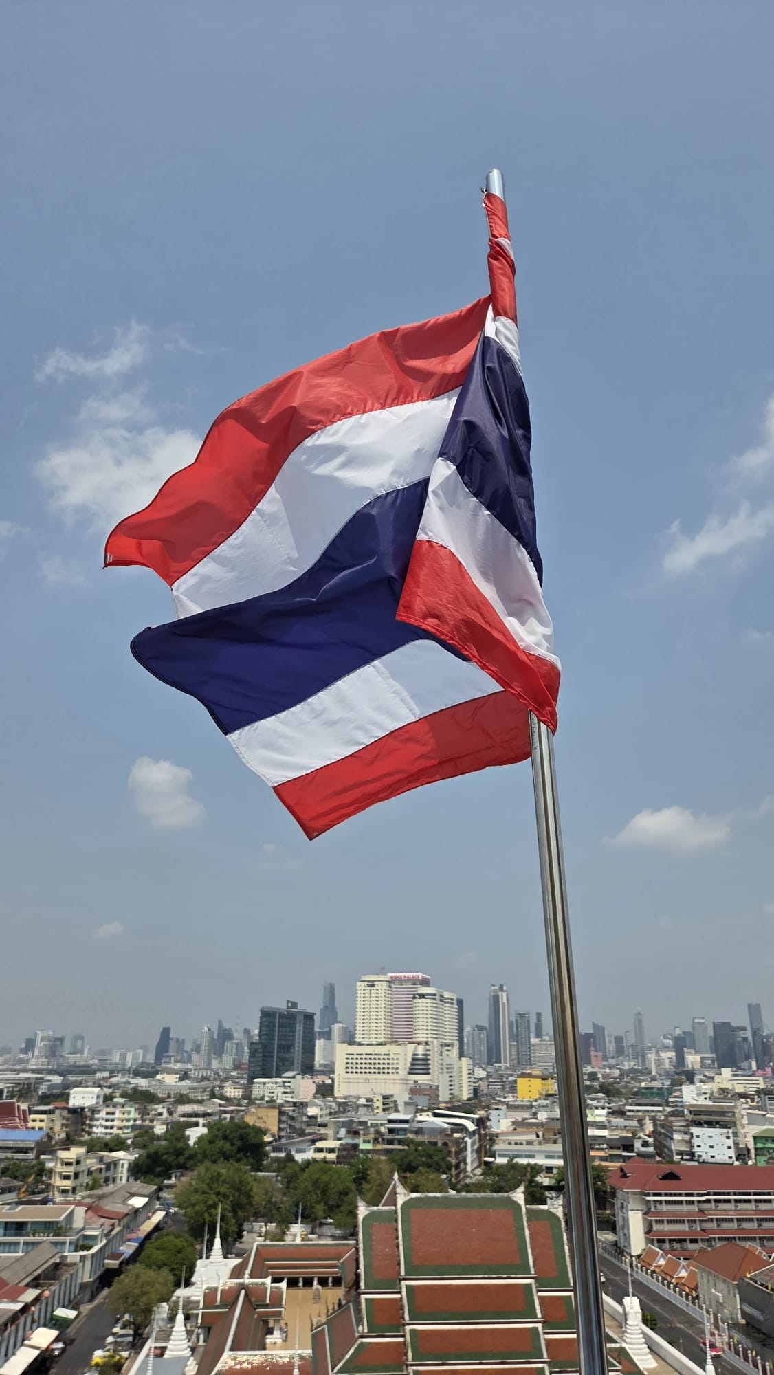 Bandera de Tailandia en Bangkok